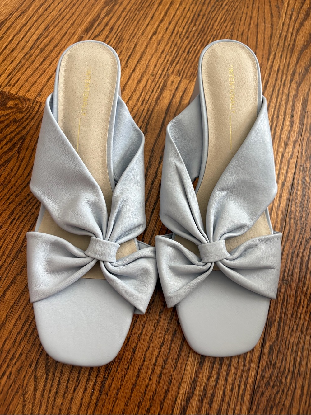INTENTIONALLY BLANK Light Blue Knot Slide Sandals - Women